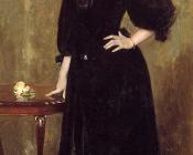 威廉梅里特查斯 - Lady in Black aka Mrs Leslie Cotton